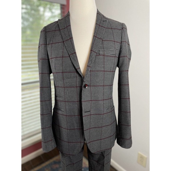 Paisley & Gray 2 Piece Suit Mens 40R Skinny Fit Pants Flat Front 32X32 - Picture 3 of 16